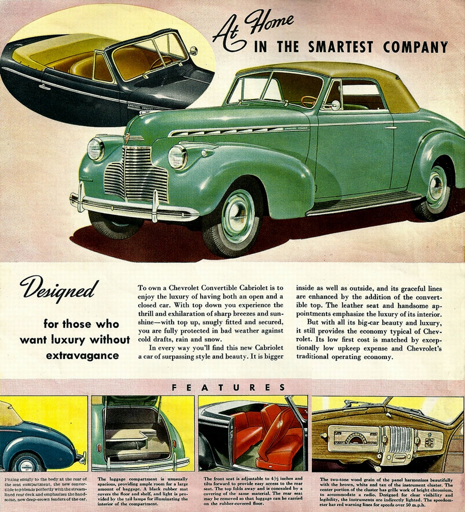 1940 Chevrolet Cabriolet and Wagon Folder Page 1